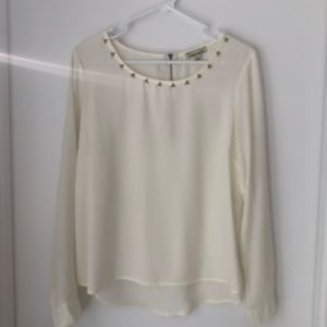 Cream Studded Top